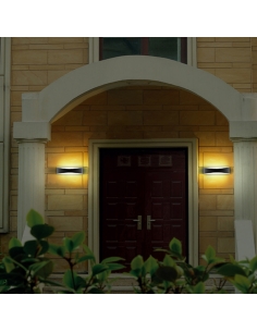 Exterior 240V 10W LED Up/Down Wall Light Dark Grey / Warm APIS1 2