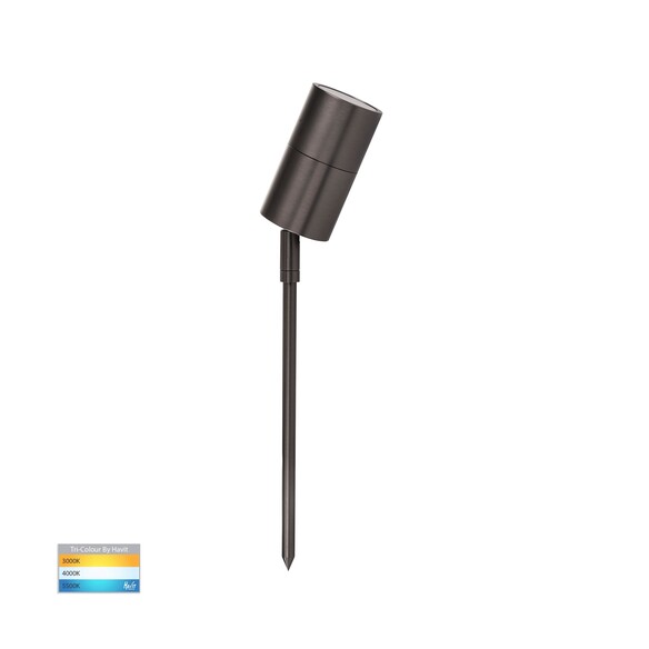 HV1477T - Tivah Graphite Coloured TRI Colour LED Garden Spike Light