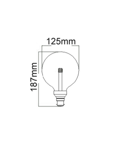 GLOBE LED BC G125 6W CLR 3000K 300D (620 Lumens) WTY 3YRG1251 2