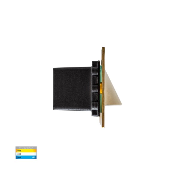 HV3012T-BR-240V - Corba Brass 6W Recessed Brick HV3012T-BR-240V