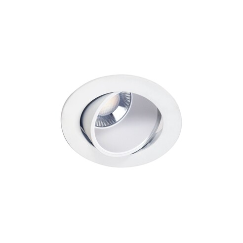 8W CCT LED Adjustable White Frame Dimmable 60º Deep Set Downlight