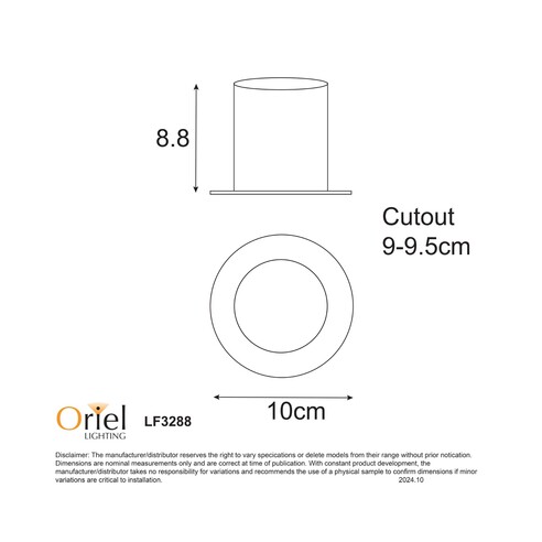 LF3288WH - 8W CCT LED Adjustable White Frame LF3288WH