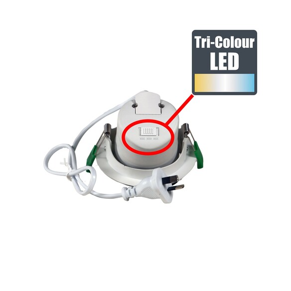 LF3288WH - 8W CCT LED Adjustable White Frame LF3288WH