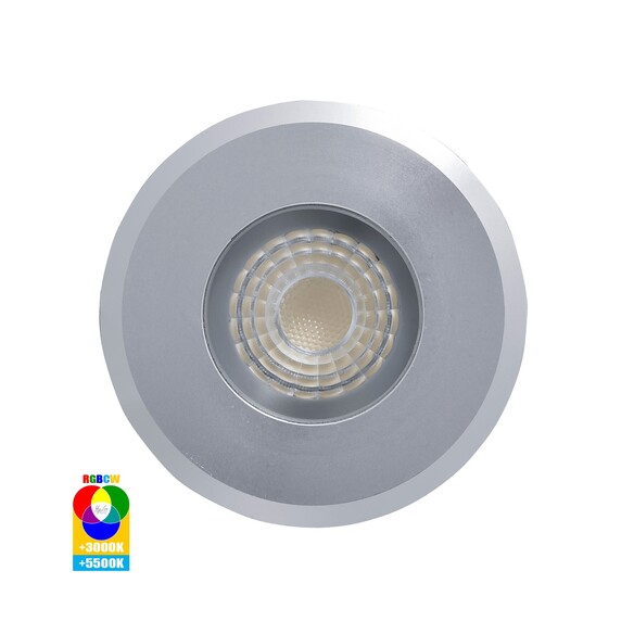 HV2882RGBCW-SLV - Elite RGBCW Silver Aluminium LED Deck or Inground Lights