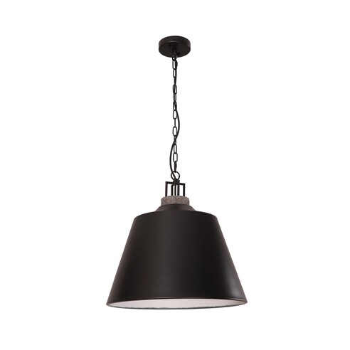 CLOCHE2 - Interior Metal Shade with Travertine CLOCHE2