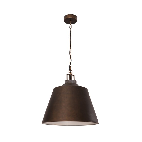 CLOCHE2 - Interior Metal Shade with Travertine CLOCHE2