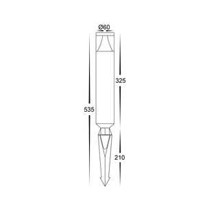 HV1488T-BLK - Divad Aluminium Black LED Garden Spike LightHV1488T-BLK 2
