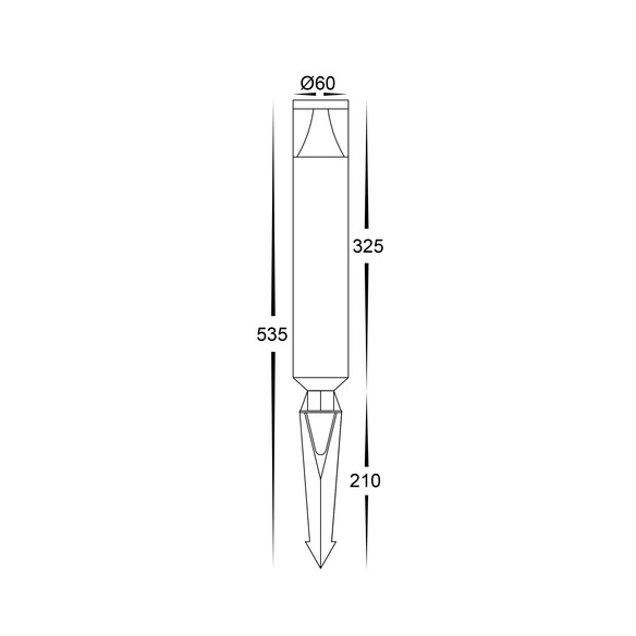 HV1488T-BLK - Divad Aluminium Black LED Garden HV1488T-BLK