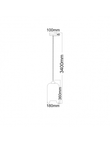 MASON1 - MASON Modern Retro Oblong Glass Pendant MASON1