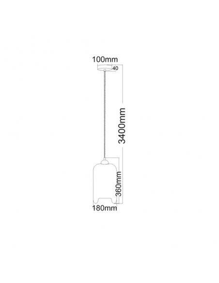 MASON1 - MASON Modern Retro Oblong Glass Pendant MASON1