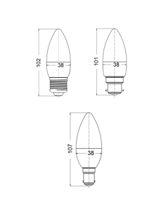 GLOBE LED SBC CAN 6W 3000K FR 300D (470 Lumens) WTY 3YRCAN28A 2
