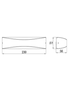 Exterior 240V 10W LED Up/Down Wall Light Matt White / Warm APIS2 2