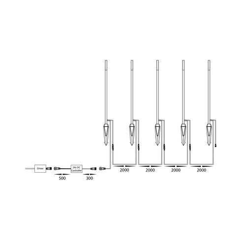 HV1514RGBCW-BLK-KIT - Drique Aluminium Black HV1514RGBCW-BLK-KIT