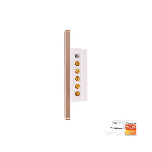 HV9120-3 - Wifi 3 Gang White with Gold Trim Wall HV9120-3