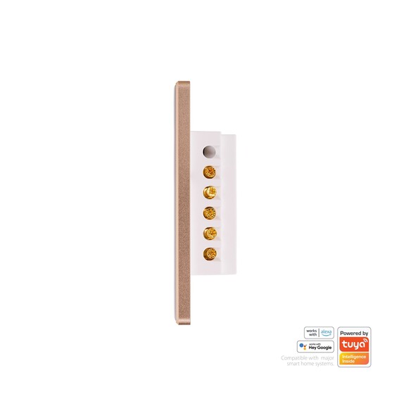 HV9120-3 - Wifi 3 Gang White with Gold Trim Wall HV9120-3