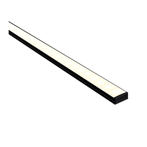 Black Shallow Square Aluminium Profile - 3m Length