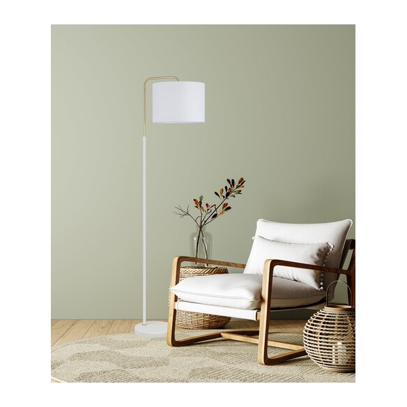 ARRIBA-F2 - ARRIBA Drum Shade with Marble Base ARRIBA-F2