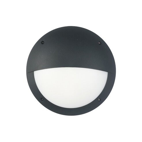 Exterior LED Eyelid Black Bulkhead Light IP66 IK10
