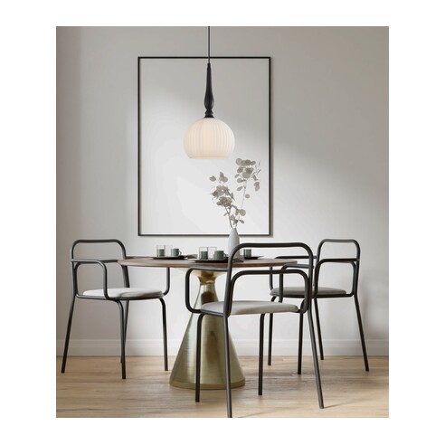 CALIZ1 - CALIZ Interior Frosted Wine Glass Ribbed CALIZ1