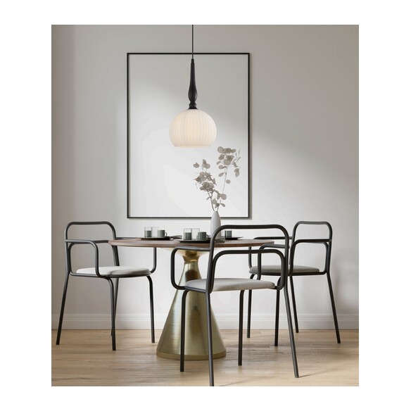 CALIZ1 - CALIZ Interior Frosted Wine Glass Ribbed CALIZ1
