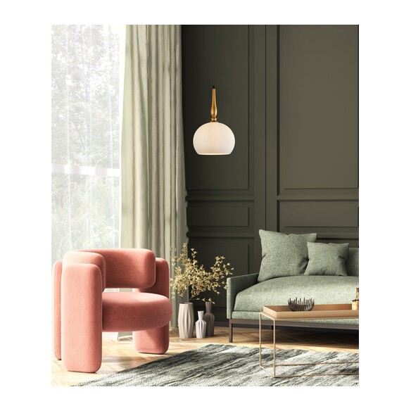 CALIZ1 - CALIZ Interior Frosted Wine Glass Ribbed CALIZ1