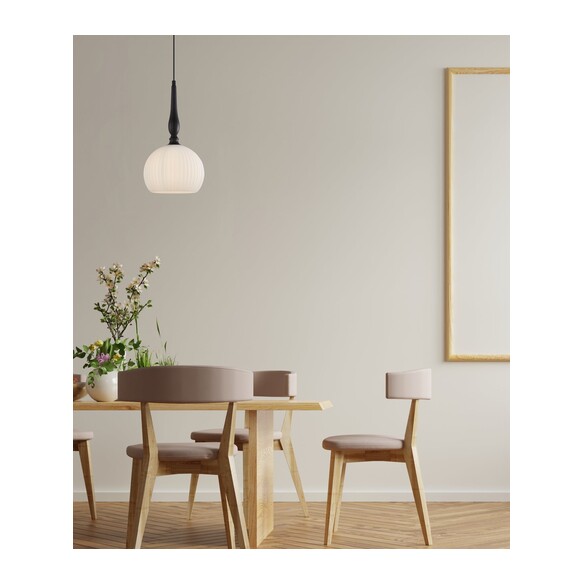 CALIZ1 - CALIZ Interior Frosted Wine Glass Ribbed CALIZ1