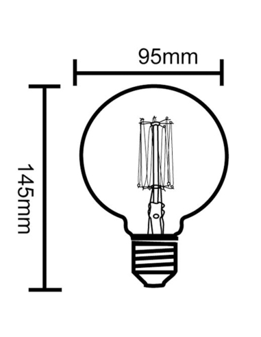 Globe Carbon ES G125 25 watt 2000K  (50 Lumens) - CLACFB25ES