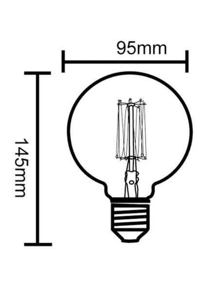 Globe Carbon ES G125 25 watt 2000K  (50 Lumens) - CLACFB25ES
