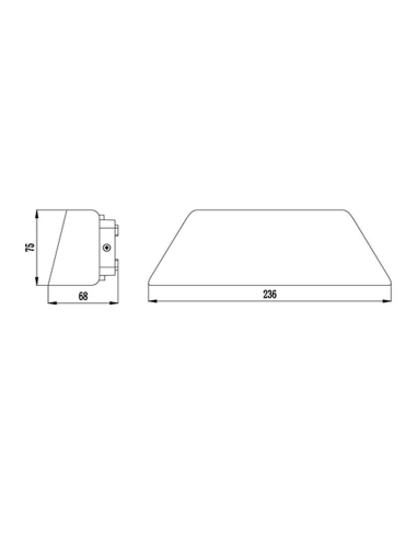 ATEN1 - ATEN LED Exterior Surface Mounted Curved ATEN1