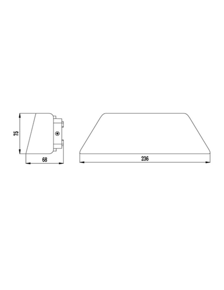 ATEN1 - ATEN LED Exterior Surface Mounted Curved ATEN1