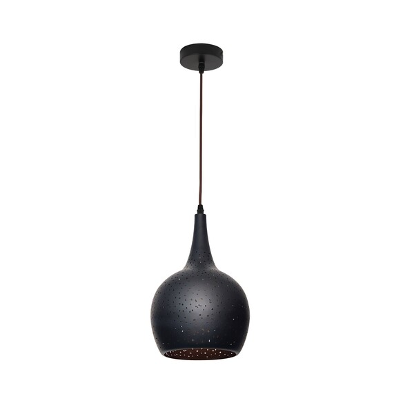 CELESTE1A - CELESTE Bohemian Rustic Embossed Bell Shape Pendant Light