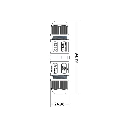 CONN005 - CONN005 Waterproof 2 Way Connector IP68CONN005