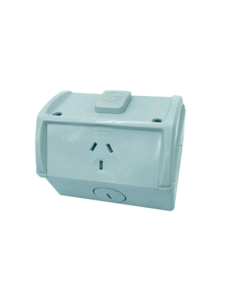 GPO01 - GPO Weatherproof Surface Sockets - Off Slide Switch IP53 Rated Weatherproof Warranty: All Clearance Items Have Revise...