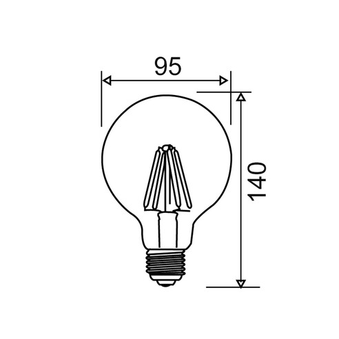 G9510 - G95 LED Filament Dimmable Globes Frosted G9510
