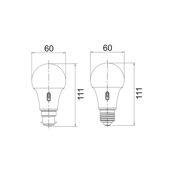 GLSTRIES1 - GLSTRI LED GLS Tri-CCT Globes Frosted GLSTRIES1