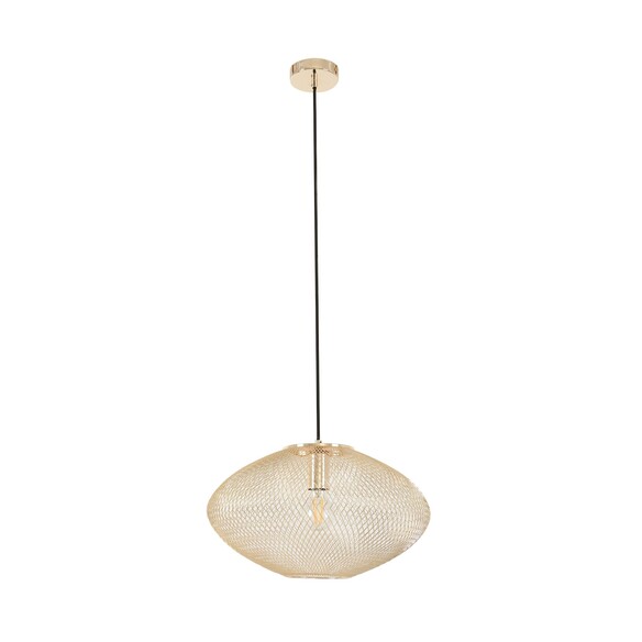 GOLPE1 - GOLPE Modern Interior Small Oval Stainless Steel Pendant Lights - Black