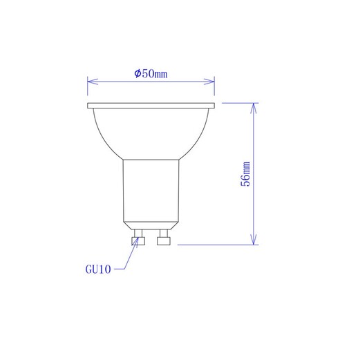 GU10B01A - GU10 LED Coloured Globes (5W)GU10B01A