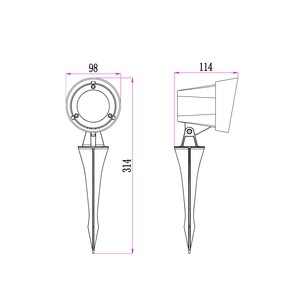 KOLEC1 - KOLEC Exterior LED Garden Spike Light IP65 - Down KOLEC1 2