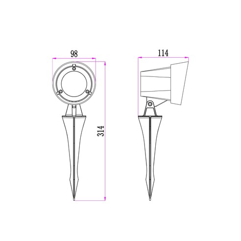 KOLEC1 - KOLEC Exterior LED Garden Spike Light KOLEC1