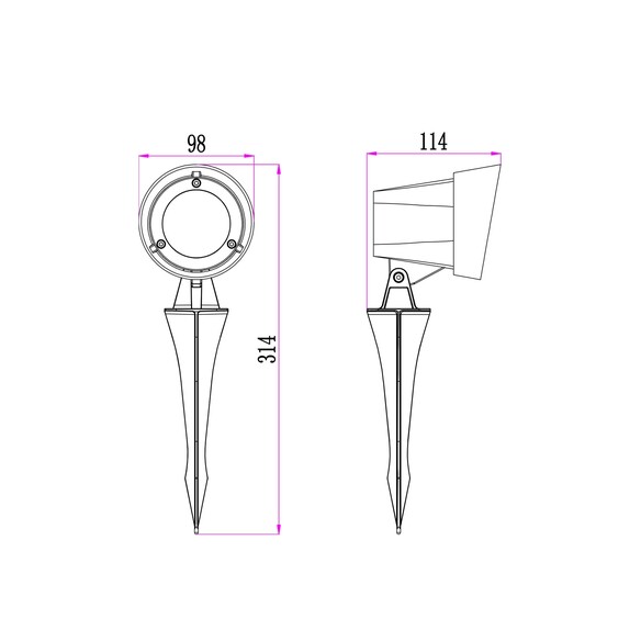KOLEC1 - KOLEC Exterior LED Garden Spike Light KOLEC1