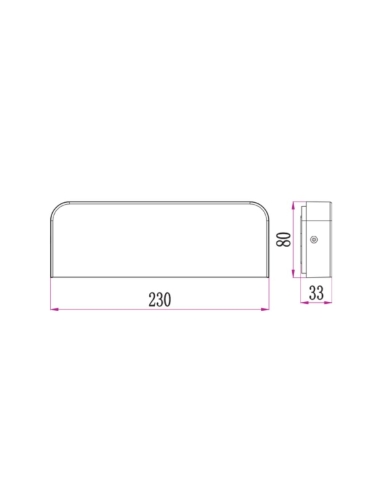 KUK2 - KUK LED Surface Mounted Rectangular Wall KUK2