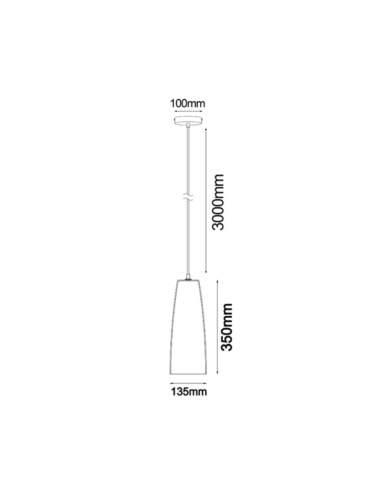PENDANT ES 72W Copper coloured Glass Flat Top LAMINA1