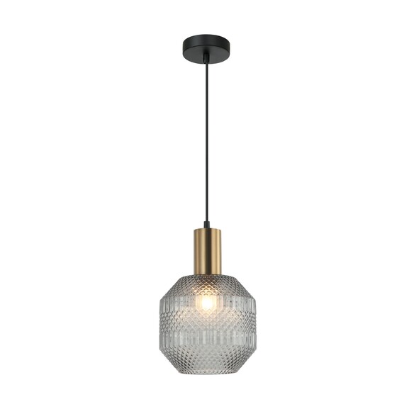MARACA5 - MARACA Interior Glass Jar With Quadrilateral Segment Pendant Lights - Chrome