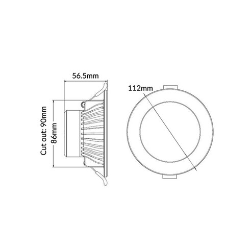 NOVADBLK01A - NOVADLUX01A LED Dimmable Tri-CCT NOVADBLK01A