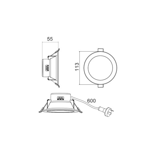 NOVADBLK01A - NOVADLUX01A LED Dimmable Tri-CCT NOVADBLK01A
