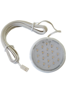 CABINET UNDERBENCH LED 12V DC  S/M RND WH 1.4W 120D 50mm CLALEDRNDWHUBWW