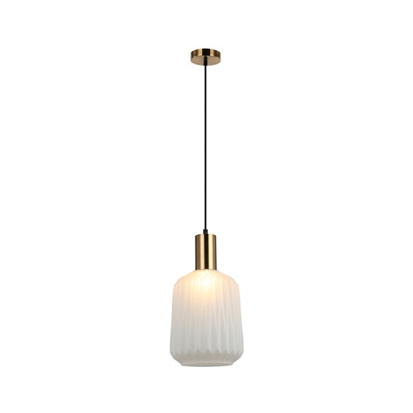 PAPEL3 - PAPEL Interior Pleated Opal Opaque / Translucent Jar Glass Pendant Lights