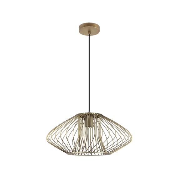PARRILLA2 - PARRILLA Interior Oval Cage Iron Pendant Lights OD440mm