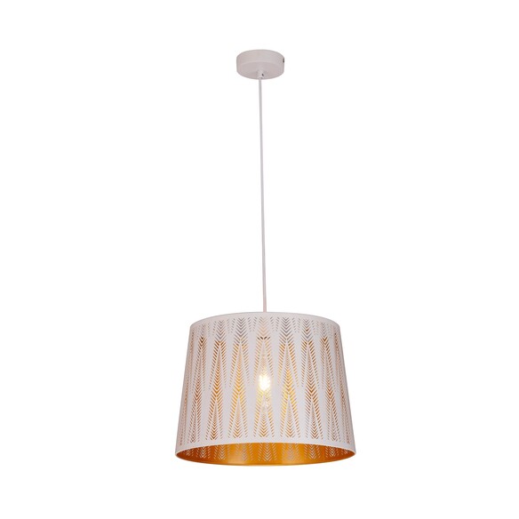 PENSHADE12 - PENSHADE Interior Slanted with Vector Pattern Laser Cut Pendant Lights
