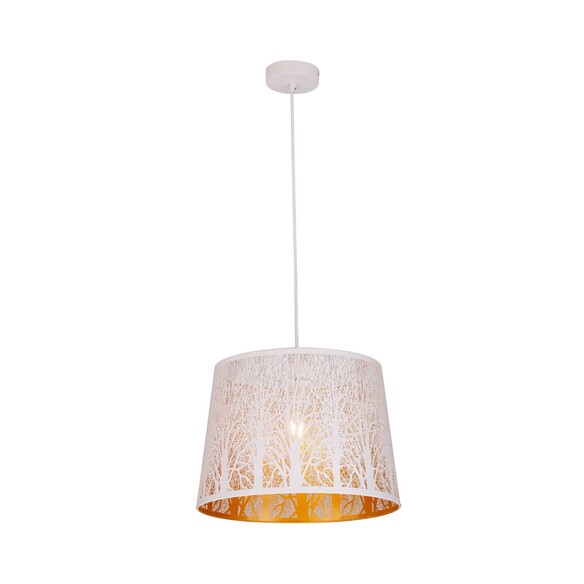 PENSHADE16 - PENSHADE Interior Slanted with Tree Pattern Laser Cut Pendant Lights